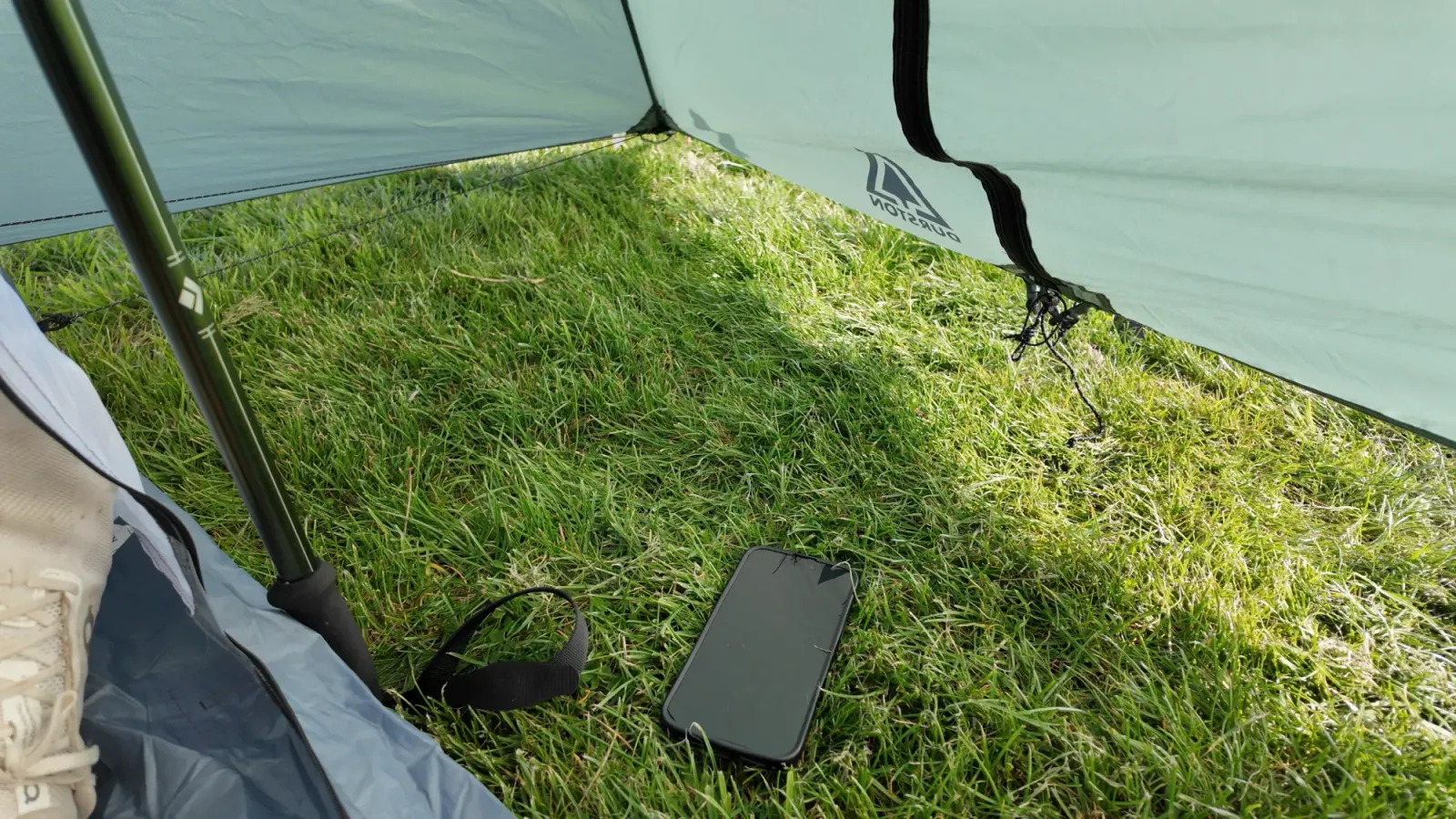 The inner tent and floor of the Durston X-Mid 2 with the Durston logo visible
