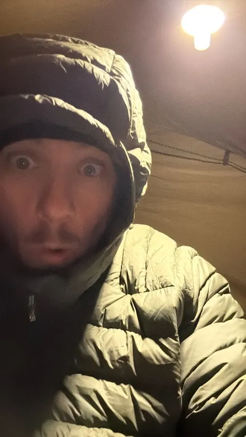 A cold night camping in the Wicklow foothills